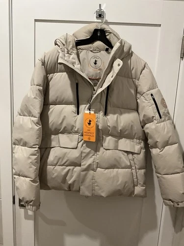 Save the Duck Men's Hooded Puffer Jacket Beige XXL - product listing photo