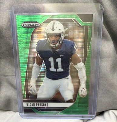 Panini 2020 Prizm Draft Picks Football Green Prizm Micah Parsons #191 18/25