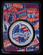 Coca-Cola 1 oz Silver Colorized Americana in TEP