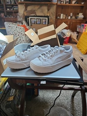 Puma Kaia Platform White Gum Women Casual Lifestyle Sneakers 383804-03 Size 10
