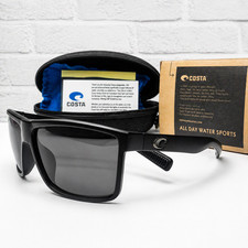 Costa Del Mar Rincon Sunglasses Matte Black Frame Gray 580P Polarized Lens - 5