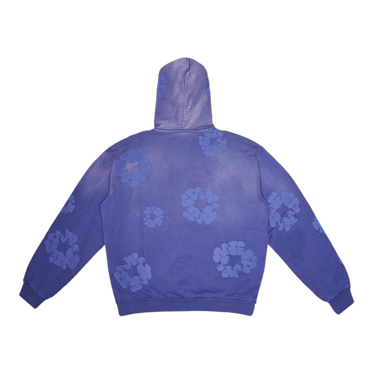 Denim Tears The Cotton Wreath Logo Hooded Sweatshirt Mono Washed