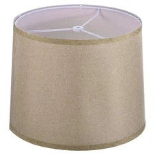 Drum Lamp Shades Linen Round Lamp Shade Lampshade Brown 11.6"