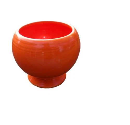 Vintage Fiesta MUSTARD  Jar NO Lid Original RED Glaze, NICK BASE