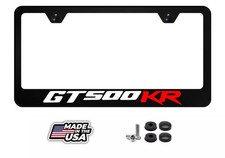 Gt500 Kr Mustang Shelby License Plate Frame Black Metal Street Racing Muscle Gt500 Kr Mustang Shelby License Plate Frame Black Metal Street Racing Muscle