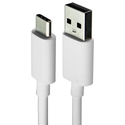 White USB-C to USB-A Connect Charging Data Cable 3FT.