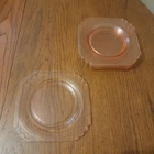Set Of 6 Vintage Pink Depression Glass 8.25 Inch Dinner Plates
