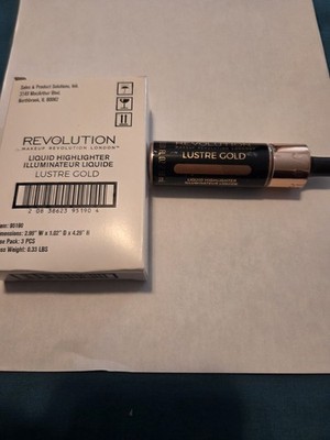 New 3 Pack Revolution Liquid Highlighter. Lustre Gold.           #410