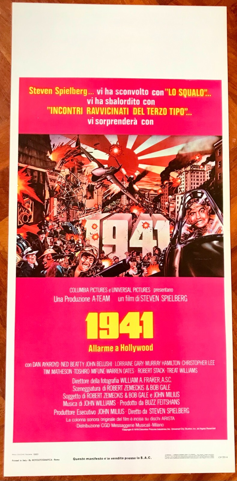 Locandina originale film 1941 - Allarme a Hollywood (1979) - Regia di Steven Spielberg