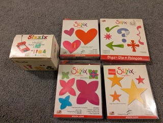 SIZZIX ORIGINALS Die Flower Layers Stars #2 Hearts Tipsy Dingbats #1 Lollipop