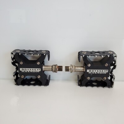 Vintage Odyssey Black Widow BMX Pedals 1/2