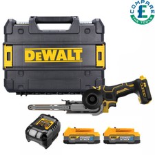 Dewalt DCM200E2T 18V XR Brushless Band File + 2 x 1.7Ah Batteries Charger & Case