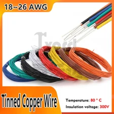 18AWG-26AWG Single Core Single Strand Cable UL1007 Electronic Wire Tinned Copper