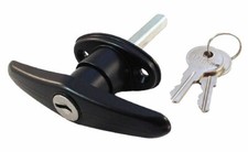 Black Rivet Mount Clockwise T-handle Lock Truck Cap Topper Camper Shell T303 Black Rivet Mount Clockwise T-handle Lock Truck Cap Topper Camper Shell T303