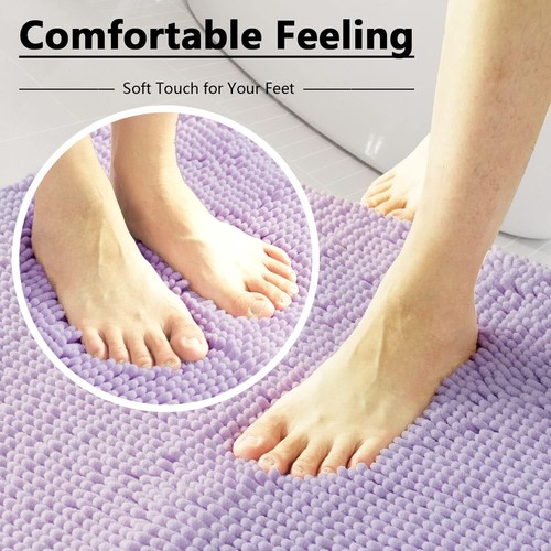 Chenille Bath Rug Set 2-Piece - Absorbent Non-Slip Mats Soft Bathroom Decor - 第 91/239 張圖片