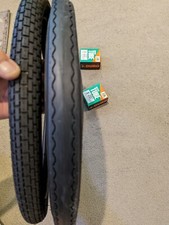 VINTAGE SCHWINN STINGRAY 20X1-3/4 S7 BRICK TIRE 20X2.125 S2 SLICK TIRE W/TUBES