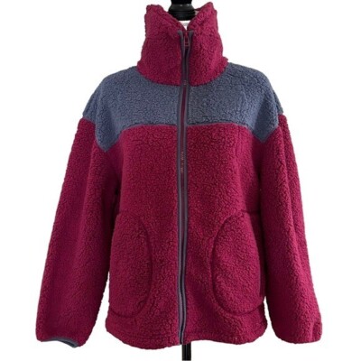 Universal Thread Women's Sherpa Anorak Pullover Jacket Size Small Purple NEW