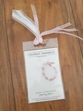 CHERISHED MOMENTS Sterling Silver KARA Bracelet Pink Adjustable SZ Small 0-12