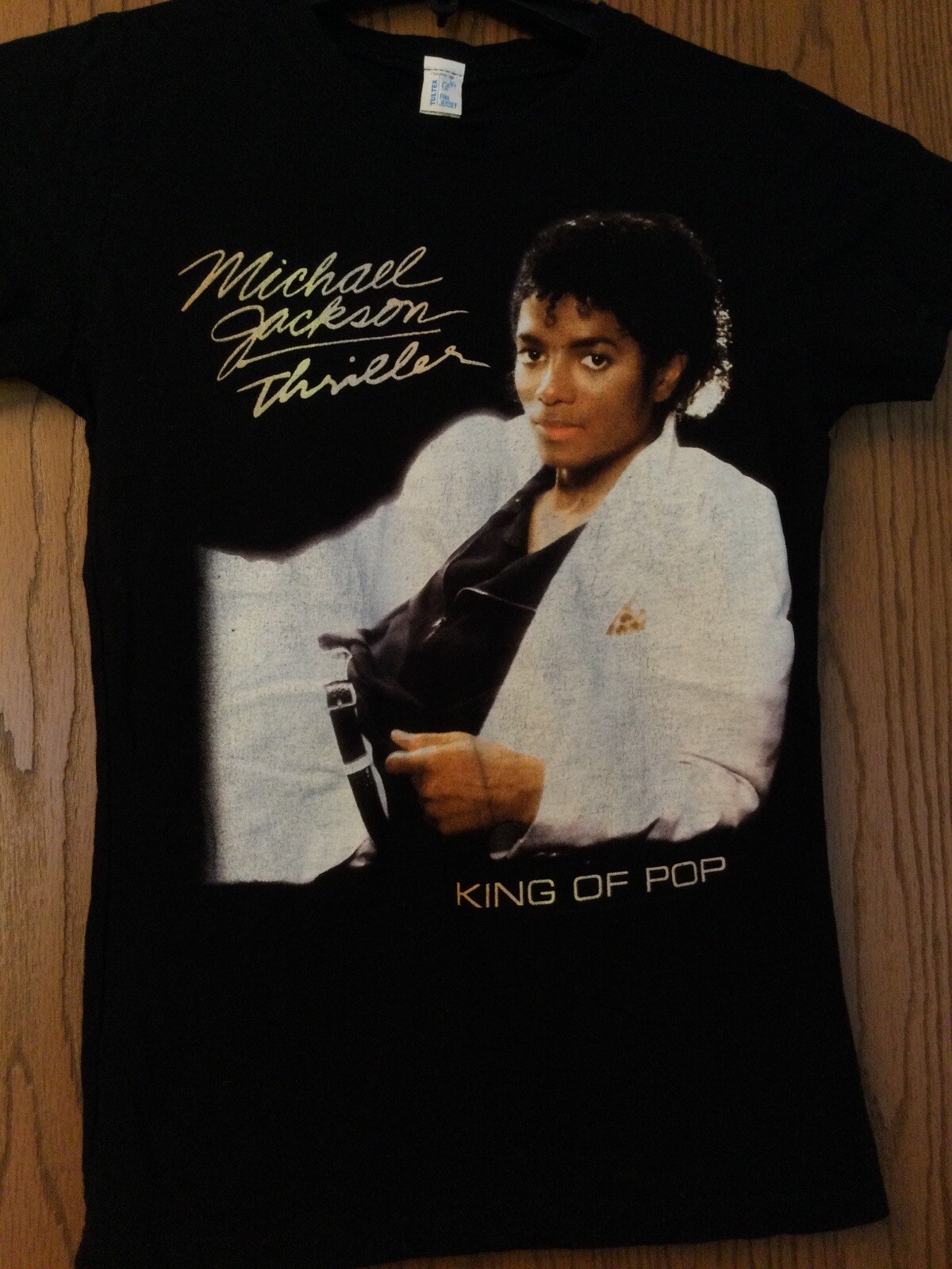T-shirt Michael Jackson King Of Pop Impression Graphique Noir - Taille S - Coton - Occasion Très Bon état