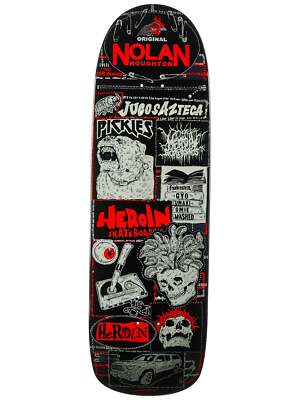 Heroin Nolan Houghton Original 9.6 Old School Shaped Skateboard Deck
