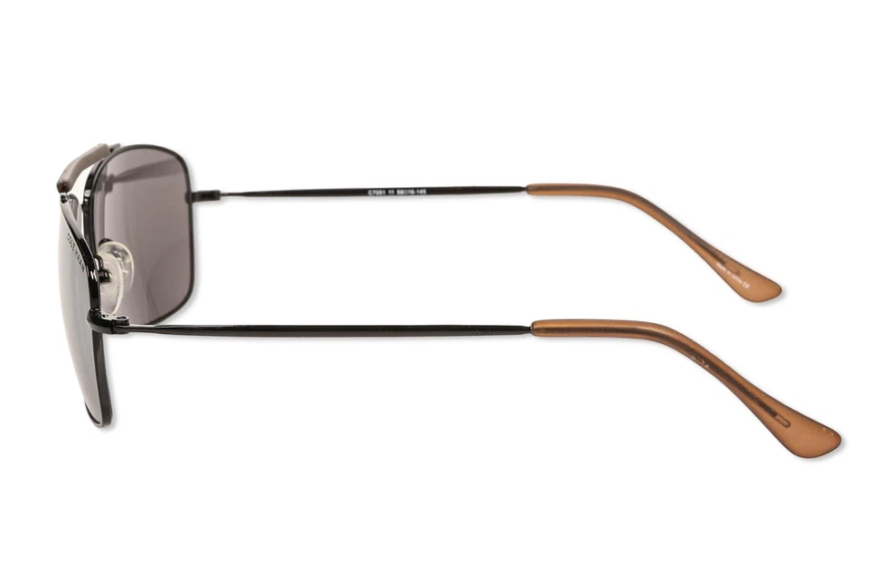 Gafas de sol rectangulares negras brillantes 58 mm Cole Haan para hombre C 7051 11 Foto 3 de 4