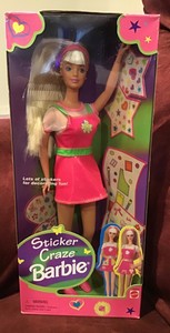 sticker barbie doll