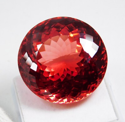 Zertifiziert 143 CT Natürlich Ceylon Padparadscha Saphir Rund Schliff Lose