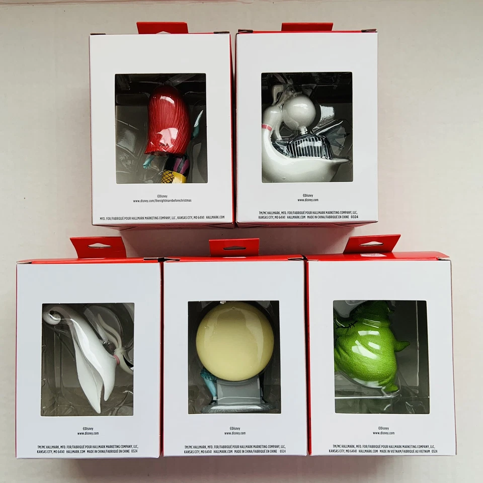LOTE 5 adornos Disney Pesadilla antes de Navidad Jack Skellington sello Foto 2 de 4