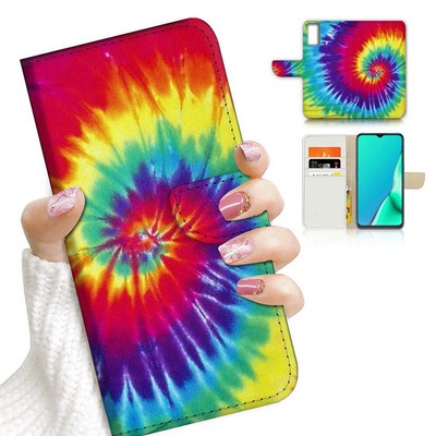 ( For Oppo Reno 8 Pro 5G ) Wallet Flip Case Cover AJ23559 Tie Dye