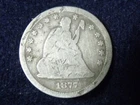 1877 Seated Liberty Silver Quarter 25c G DETAILS US Coin  CS-27