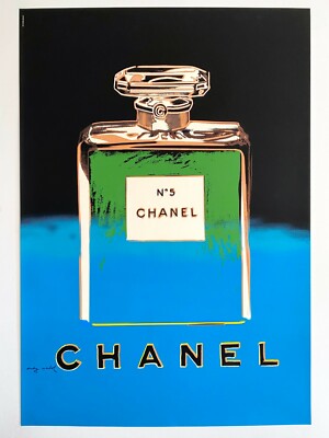 ANDY WARHOL RARE 1997 CHANEL NO.5 FINE ART SILKSCREEN PRINT LARGE