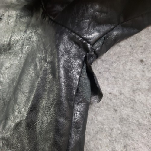 Chaqueta Charlotte Russe Mujer M Negra Bombardero Universitario Manga Larga Cremallera Cuero Sintético - Imagen 6 de 11