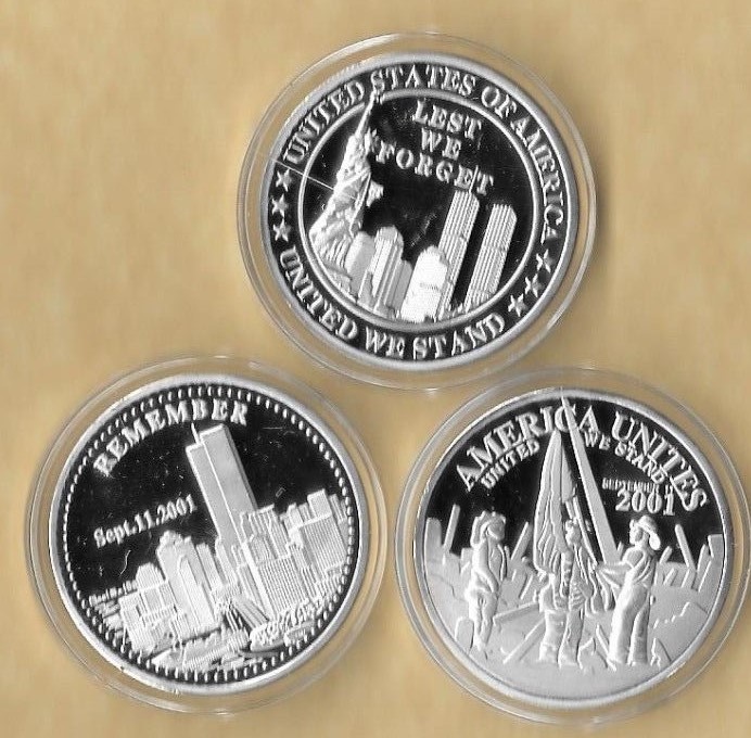 Lest We Unites Remember 911 9-11 Challenge Commemorative Medallion ...