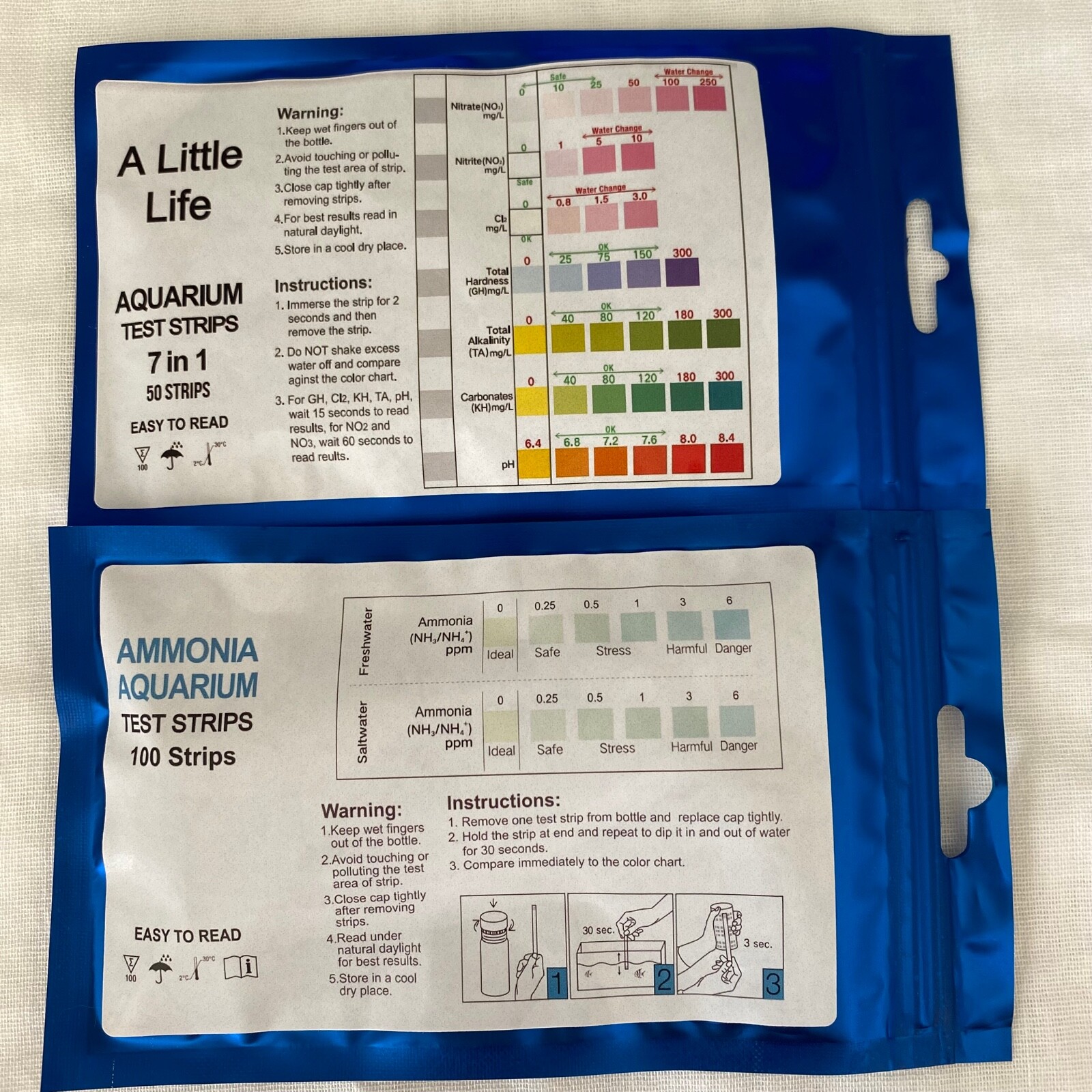 7 in1 Aquarium Test Kit, Fish Tank Water Testing (10200x Tester Strips