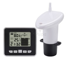 Ultrasonic Water Tank Liquid Level Meter With Temperature Sensor Time Display