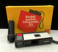 KODAK POCKET INSTAMATIC 20, USES 110 FILM with box and flash extender untested
