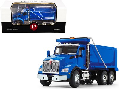 First Gear 50-3470 Kenworth T880 Dump Truck Surf Blue Metallic 1/50 Diecast