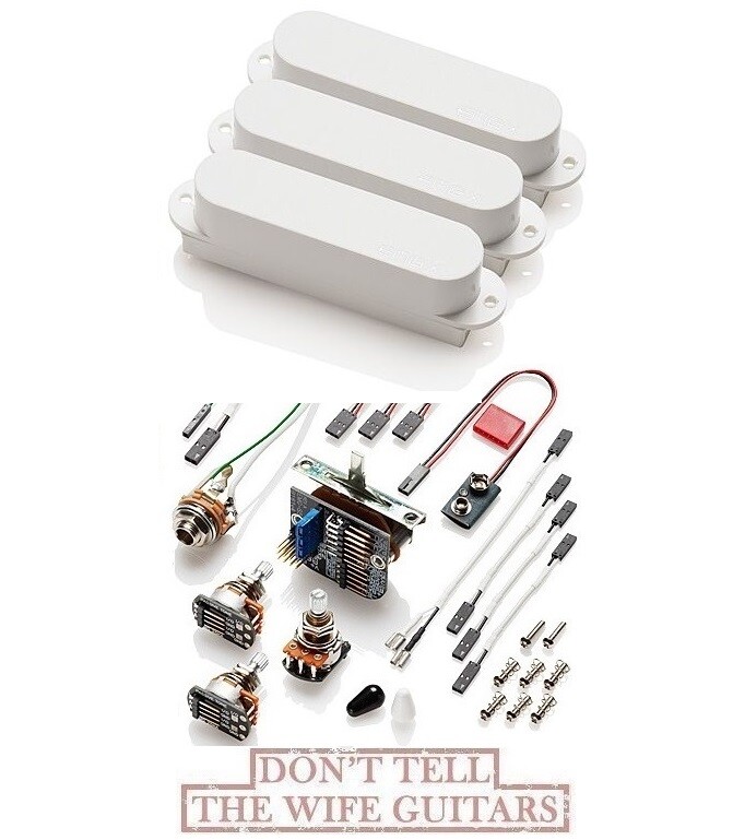 EMG SX SET WHITE 3 ACTIVE SINGLE COIL PICKUPS FOR STRAT SWITCH 