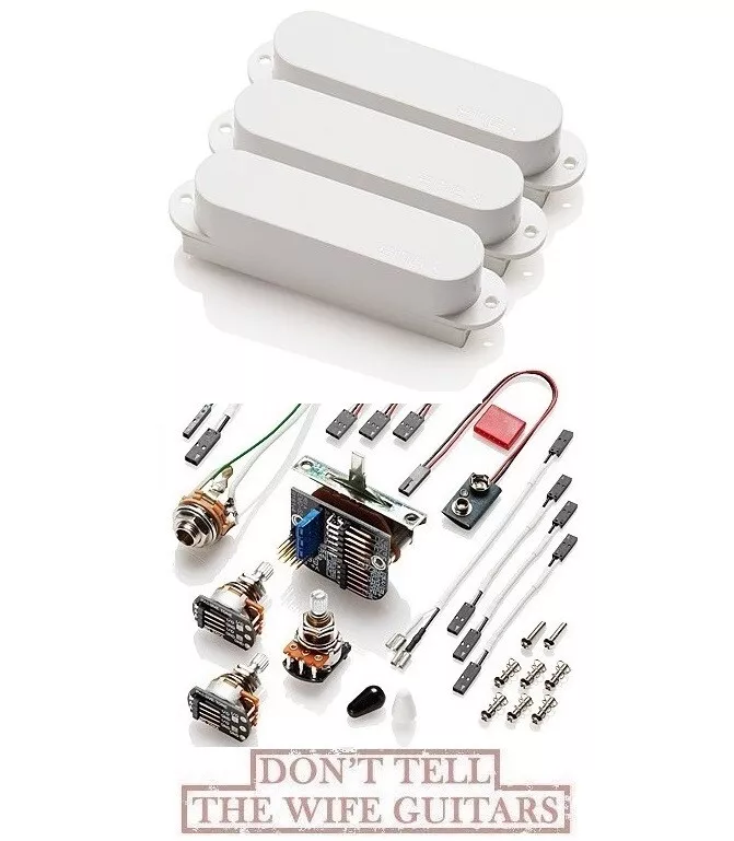 FOR　eBay　COIL　SWITCH　ACTIVE　EMG　POTS　SET　SX　WIRING　PICKUPS　WHITE　SINGLE　STRAT
