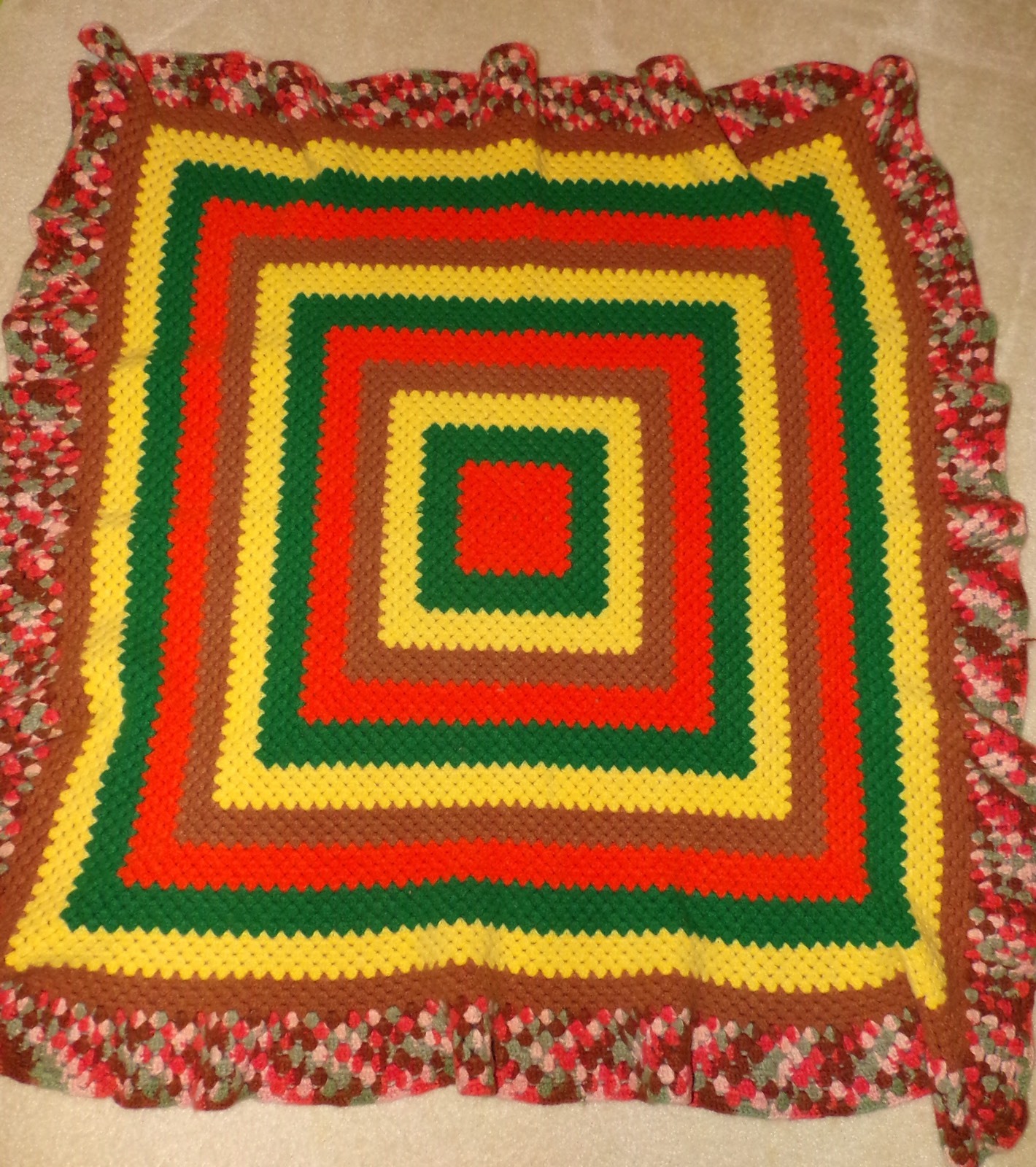 Vintage Handmade Crochet Afghan Heavy Blanket Throw Collectible Gift eBay