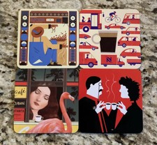 Brand new Nespresso Limited Edition Coffee Espresso Artwork Coasters Set Of 4