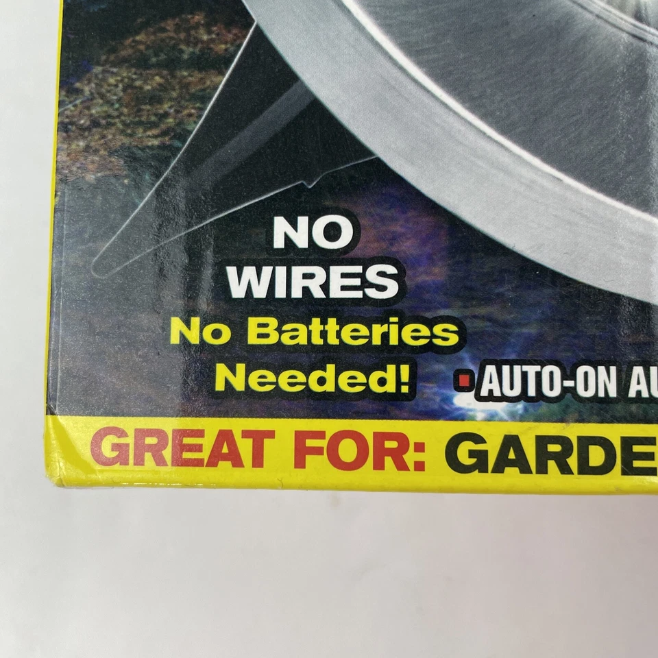 Bell+Howell Solar Disk Lights Powered 4 LED Brushed Steel As Seen on TV - Image 4 of 4