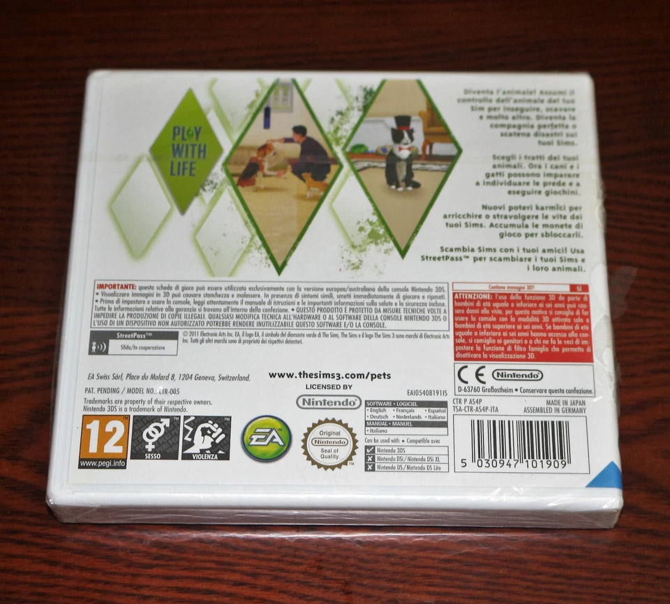 *New & Sealed* Nintendo 3DS Game The Sims 3 Pets PAL Animali & Co. - Image 2 of 4