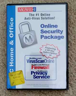 McAfee Online Security Package VirusScan Firewall Privacy Service - Brand New