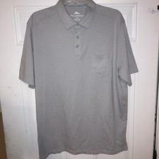 Tommy Bahama Shirt Men's Large White Emfielder Short Sleeve Polo