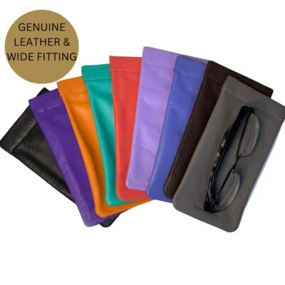 Mala Leather Snaptop reading glasses case various colours genuine leather sun sp