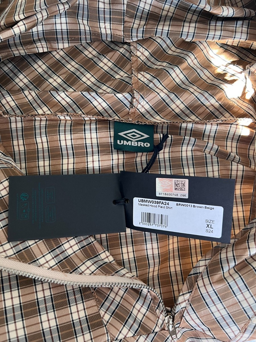 Umbro Penalty Culture Masked Hood Plaid Shirt - Size XL