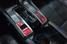 P Gear Brake Hold Button Aluminum Frame Cover Trim For Honda Civic 10th Gen Red