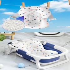 Collapsible Baby Bathtub w/ Thermometer, Portable Travel Baby Bath Tub, Newborn