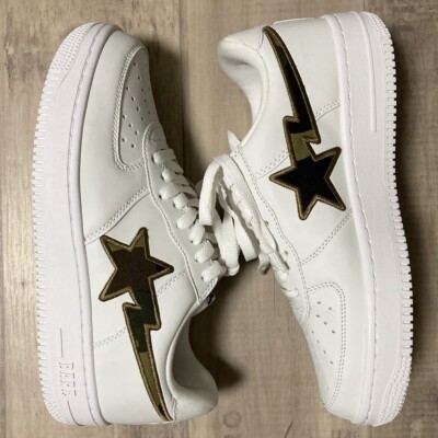 BAPESTA Leather sneakers 1st camo a bathing ape BAPE STA US 9.5 | eBay